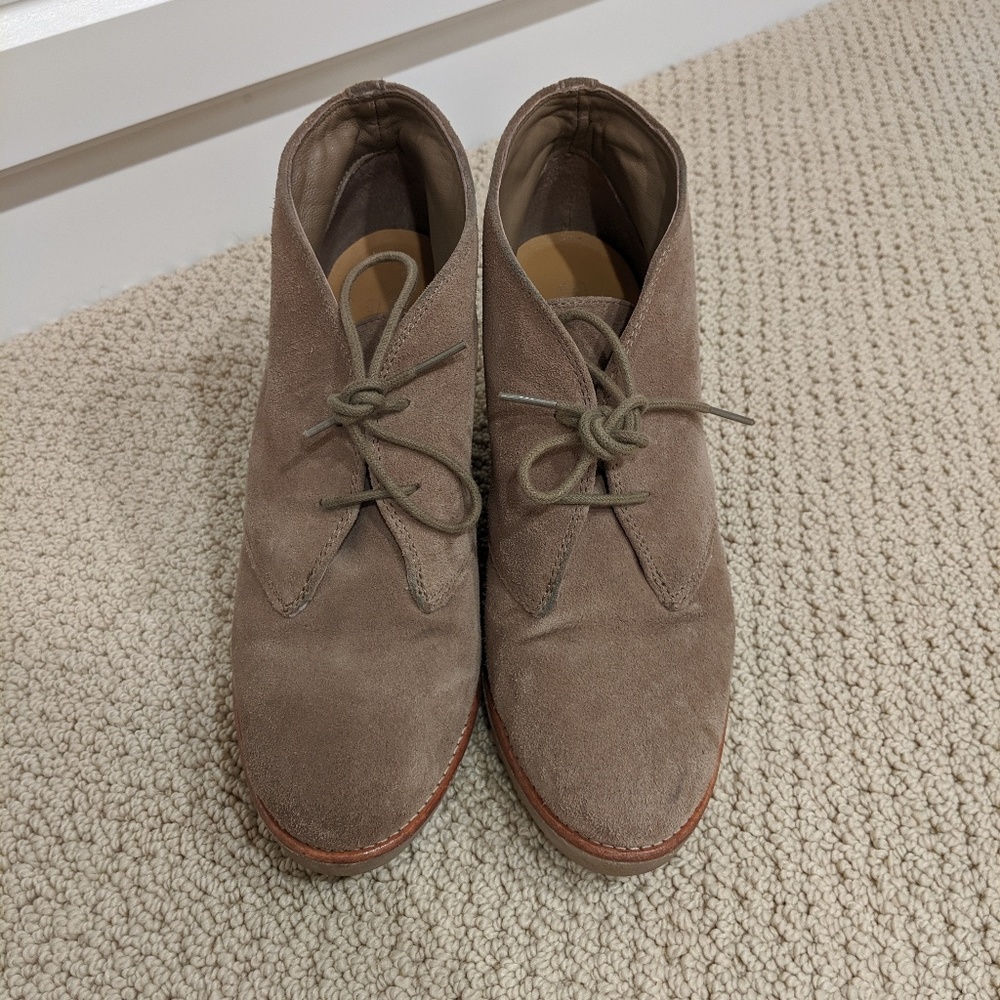 Suede wedges